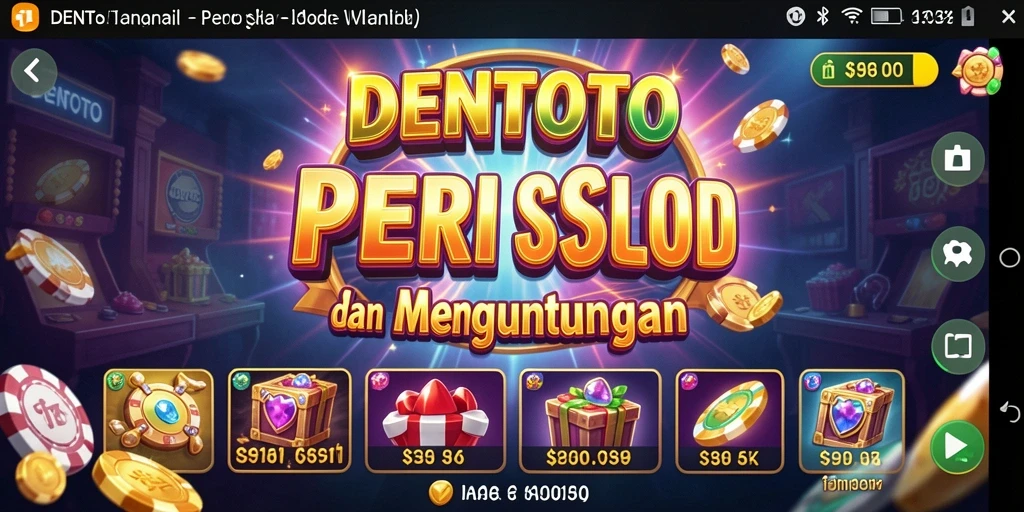 Tampilan screenshot DENTOTO yang menunjukkan keseruan permainan Slot.
