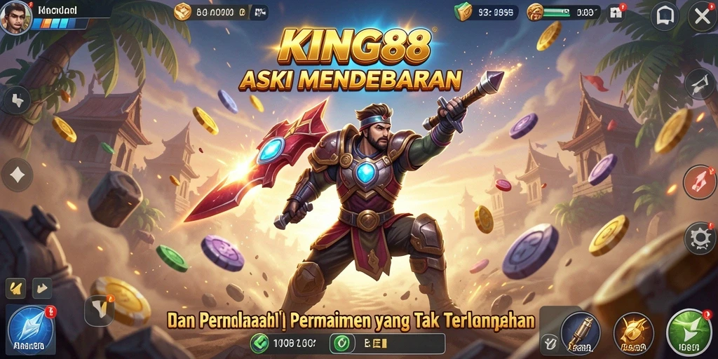 Screenshot gameplay KING88 menampilkan aksi yang mendebarkan dan grafis menawan.