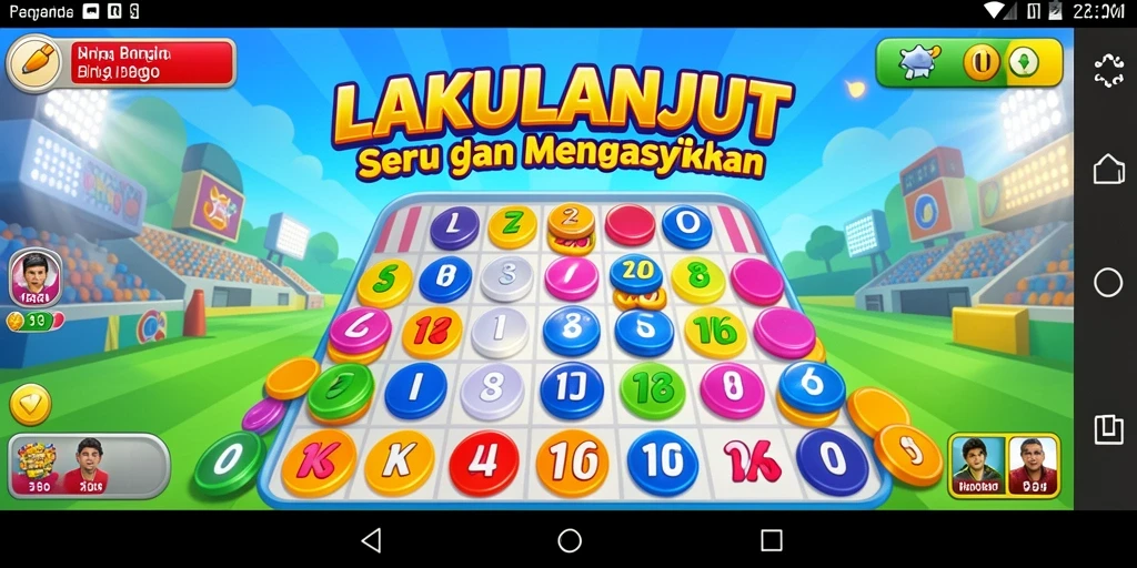 Tampilan gameplay menarik dari aplikasi LAKULANJUT yang menyajikan Bingo.