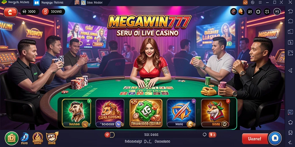 Tampilan gameplay menakjubkan di MEGAWIN777 Live Casino.