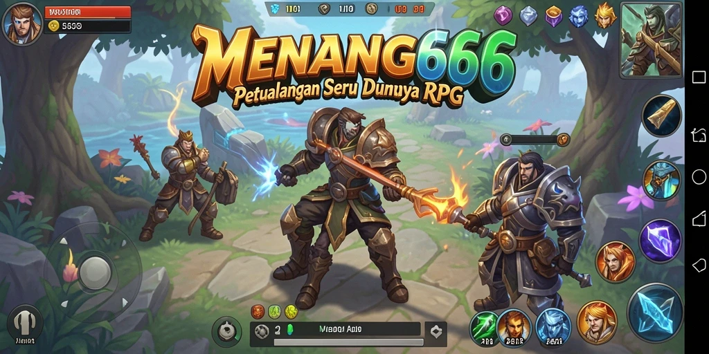 Tampak aksi seru dalam permainan MENANG666 dengan karakter yang berpetualang.