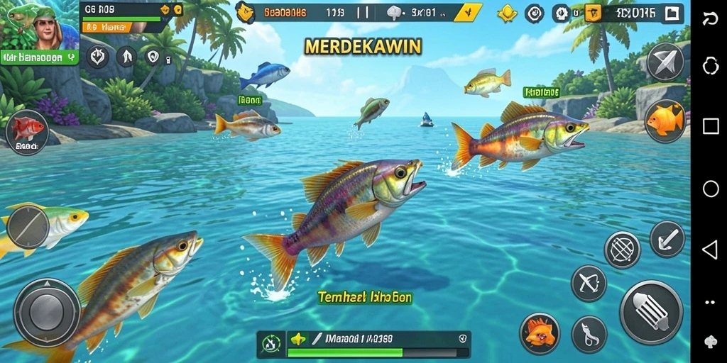 Tampilan gameplay Tembak Ikan yang menakjubkan dan mengasyikkan.
