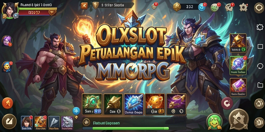 Tampilan screenshot OLXSLOT menampilkan aksi seru dalam pertempuran MMORPG.