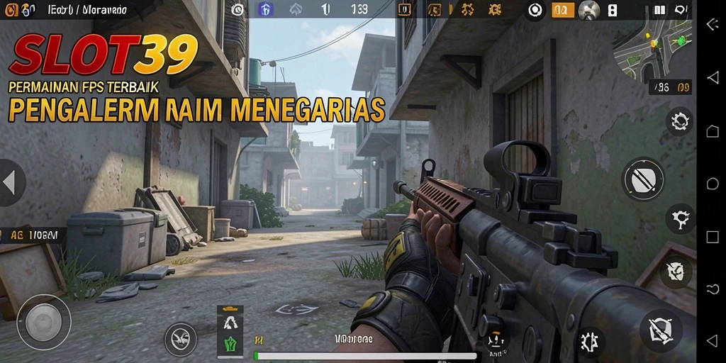 Screenshot utama memperlihatkan aksi seru dalam pertempuran FPS.