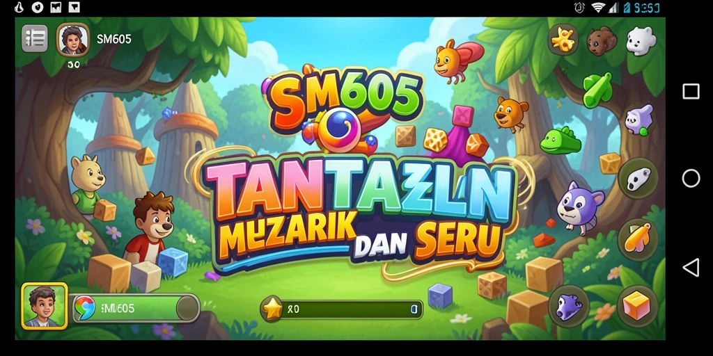 Tangkapan layar gameplay SM605 menunjukkan puzzle yang mengasyikkan dan menantang.