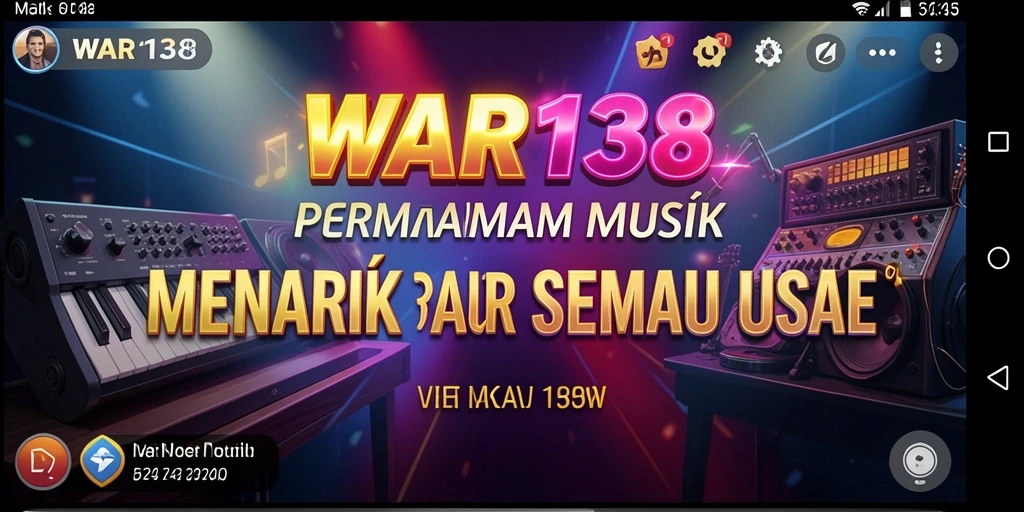 Screenshot gameplay yang menampilkan pengalaman musik yang mendalam di WAR138.