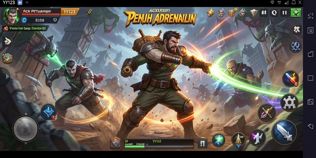Screenshot menampilkan aksi mendebarkan dalam permainan YY123.
